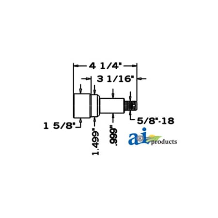 A & I Products Spindle 5" x2" x2" A-SP1300